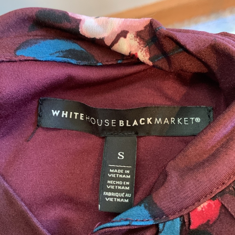 White House Black Market Sleeveless Floral Top Size S - Picture 7 of 16